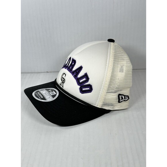 Colorado Rockies New Era M-Crown 9FORTY A-Frame Trucker Snapback Hat Cap NWT - Picture 2 of 5